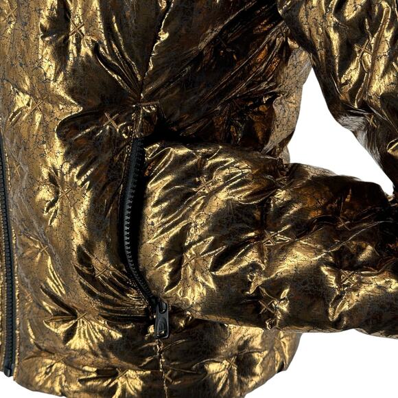 The North Face Women's Holladown Cropped Puffer Jackets XS Metallic Copper Down - Picture 6 of 13